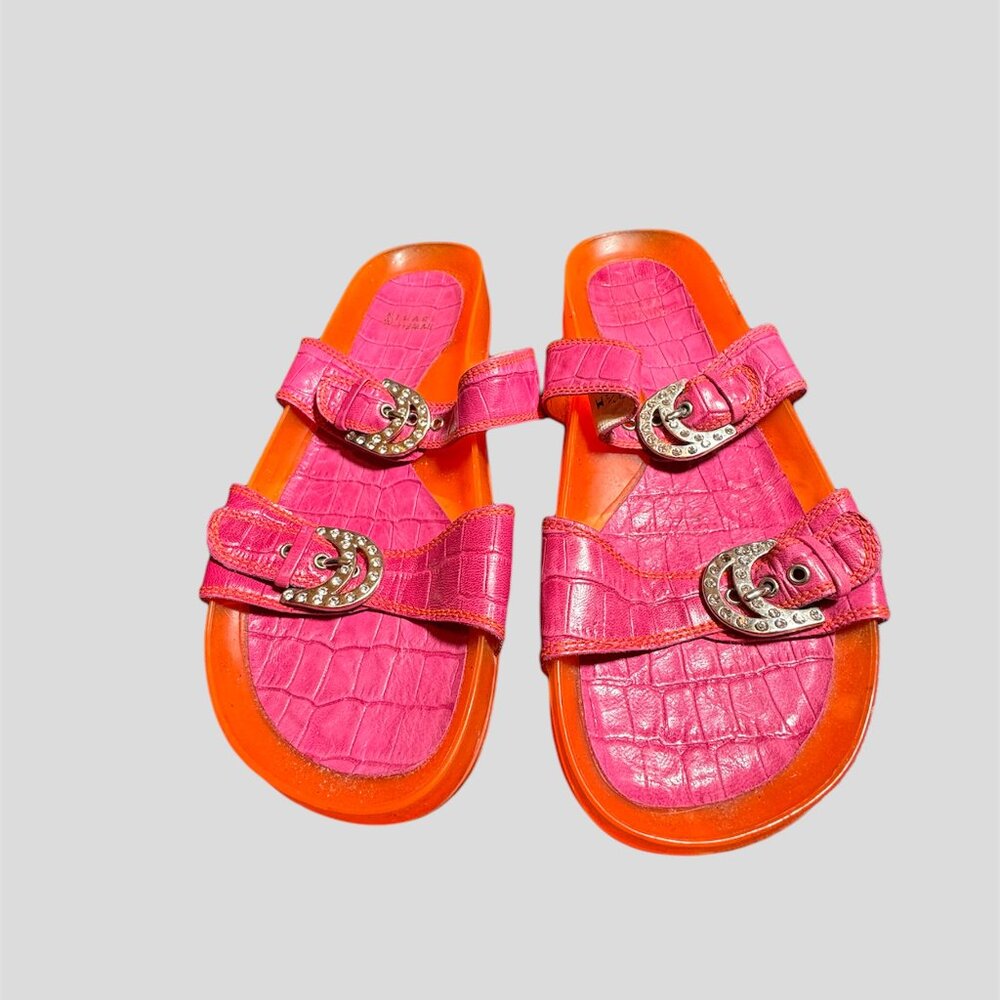 Stuart Weitzman Pink orange sandal  womens 8.5